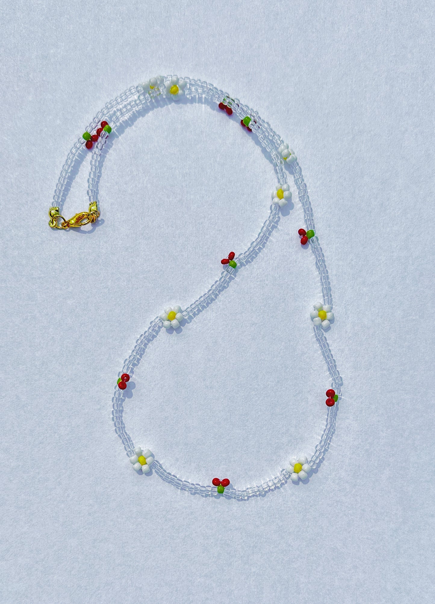 Cherry and Daisy Necklace