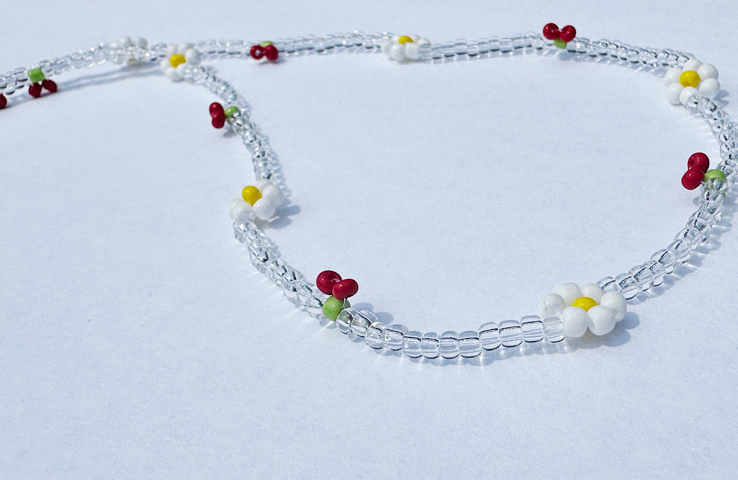 Cherry and Daisy Necklace